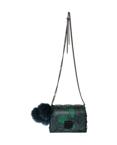 Petite Lockett Python Shoulder Bag, front view